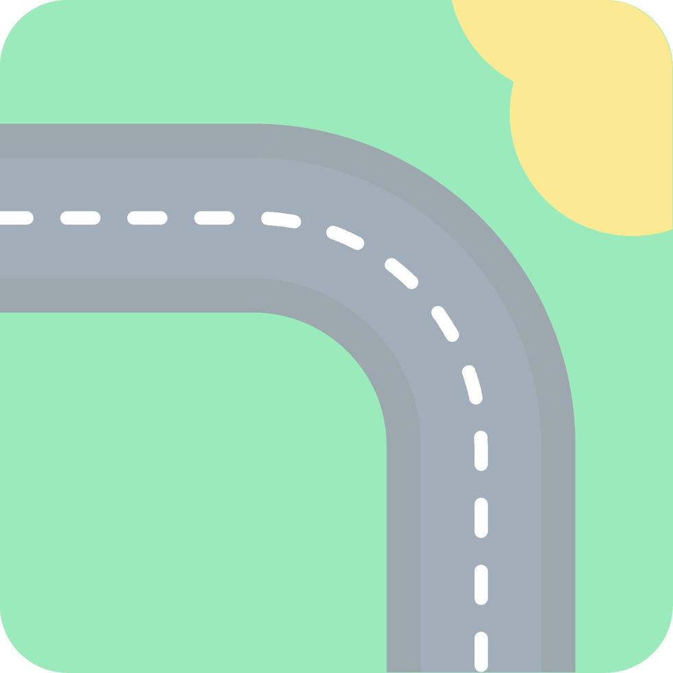 Highway Flat Light Icon vector