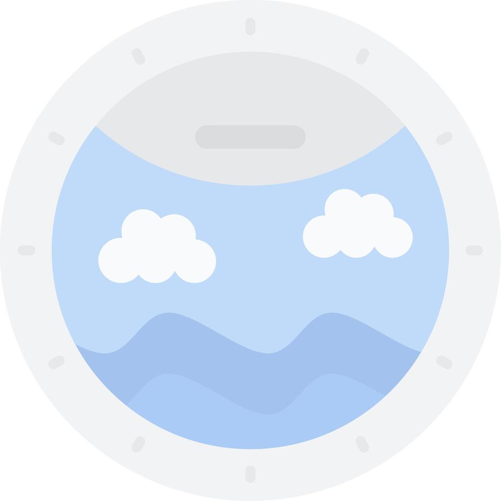 Porthole Flat Light Icon vector