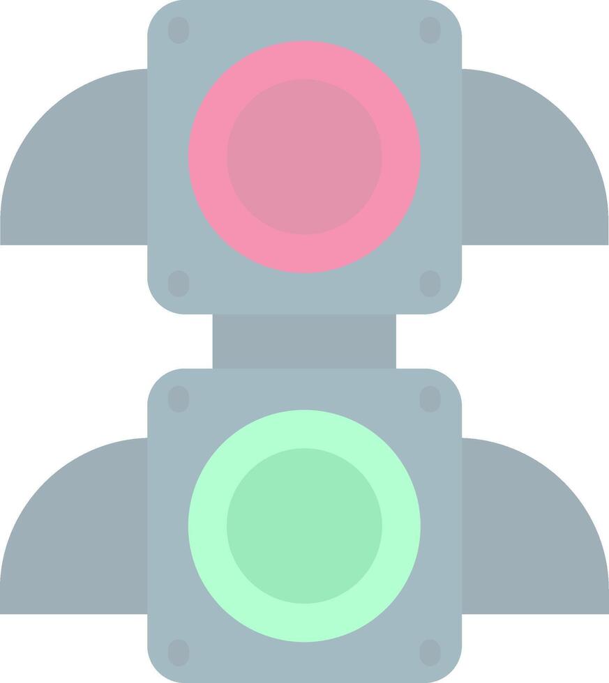 Traffic light Flat Light Icon vector