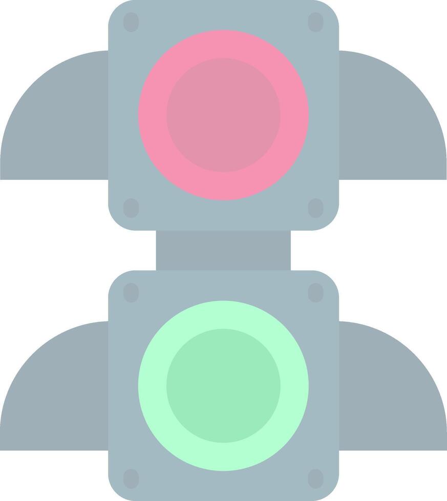 Traffic light Flat Light Icon vector