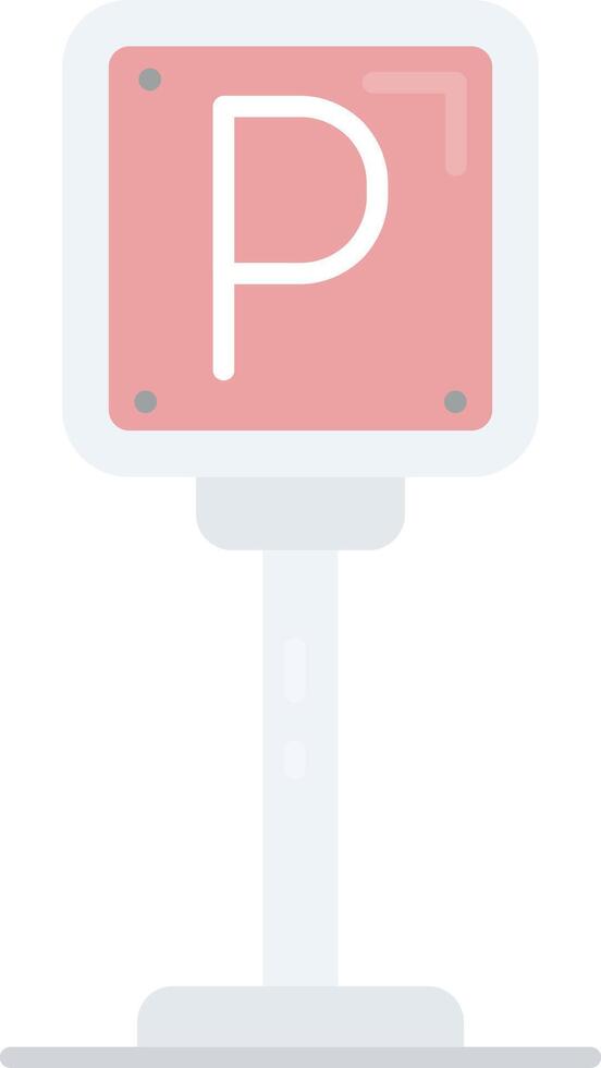 Parking Flat Light Icon vector