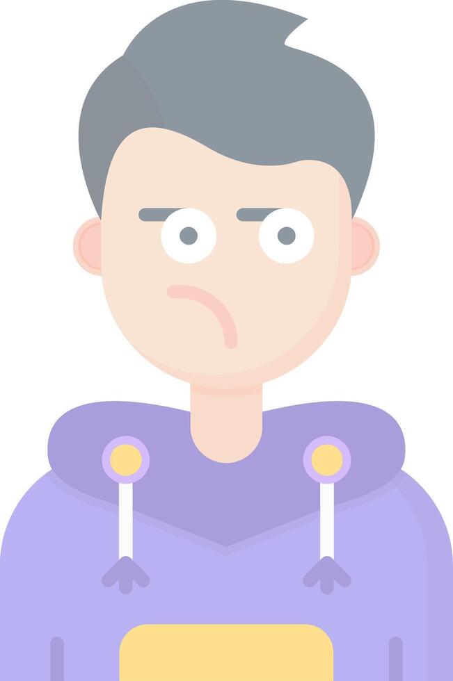 Suspicious Flat Light Icon vector