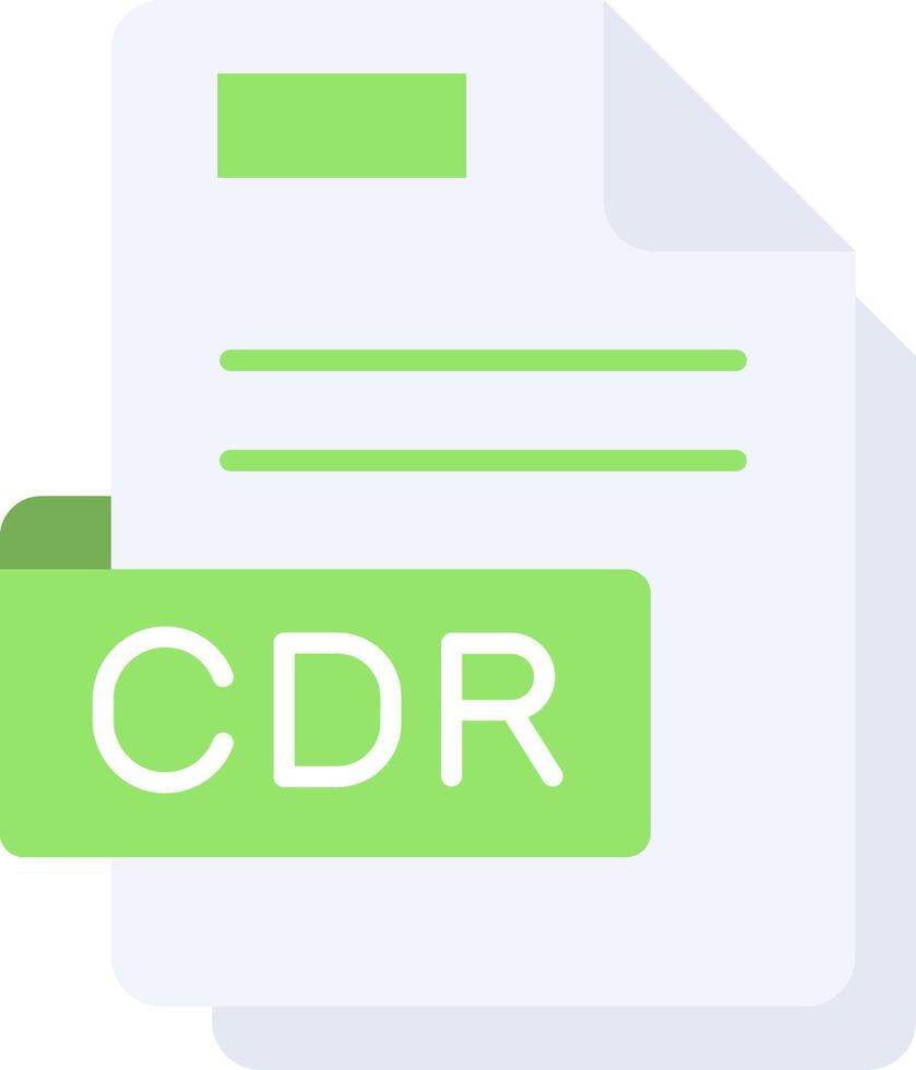 Cdr Flat Light Icon vector