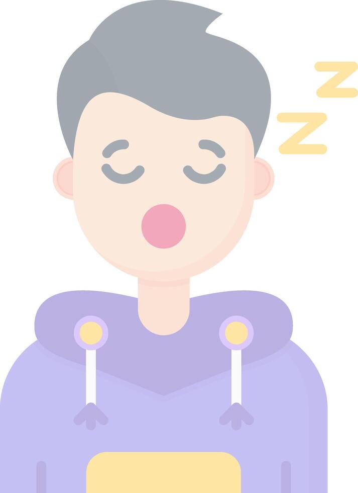 Sleep Flat Light Icon vector