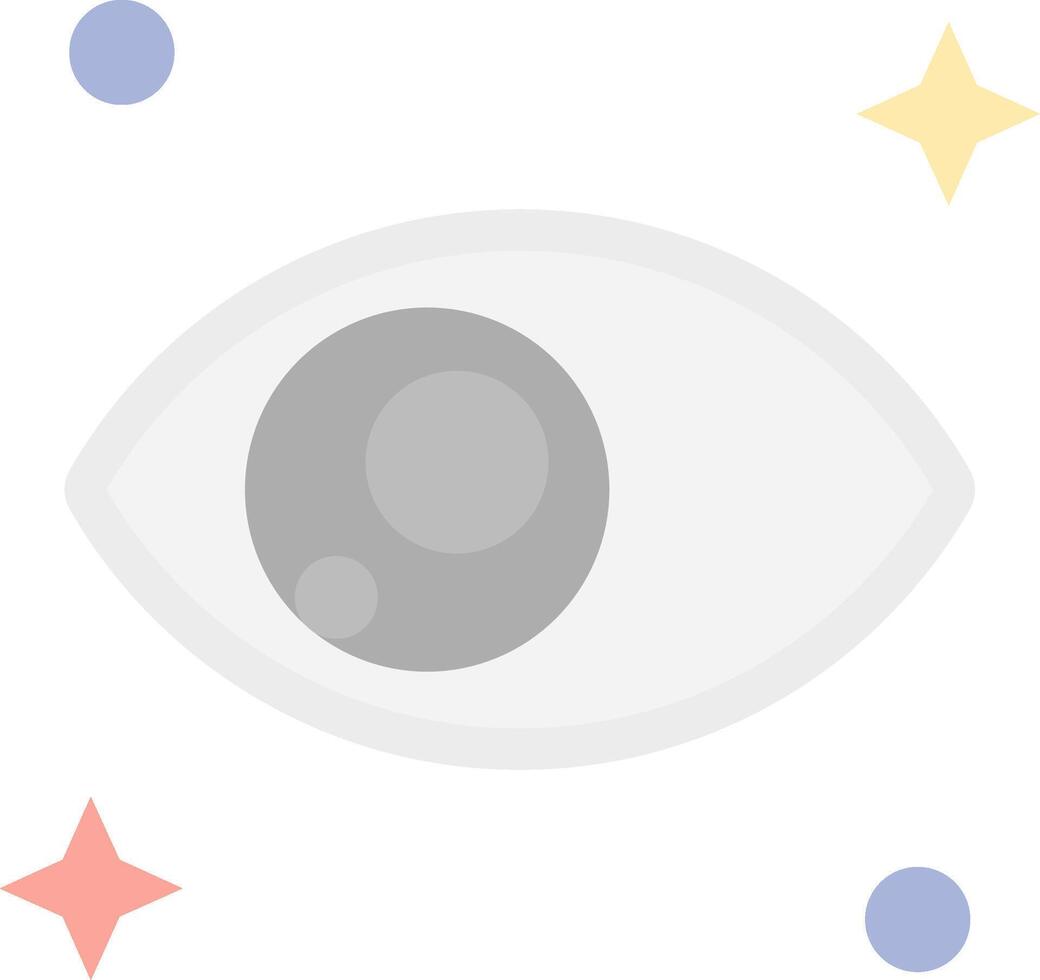 ojo plano ligero icono vector