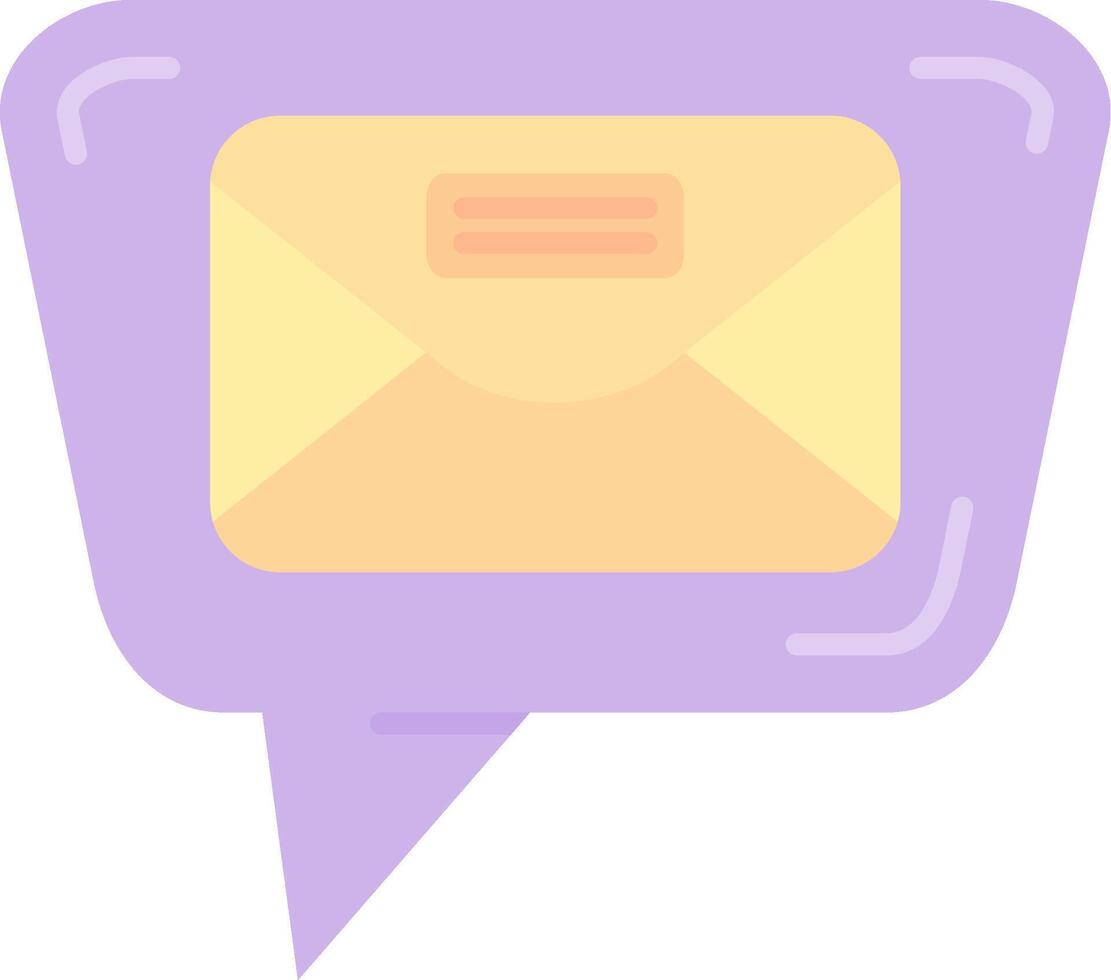Mail Flat Light Icon vector