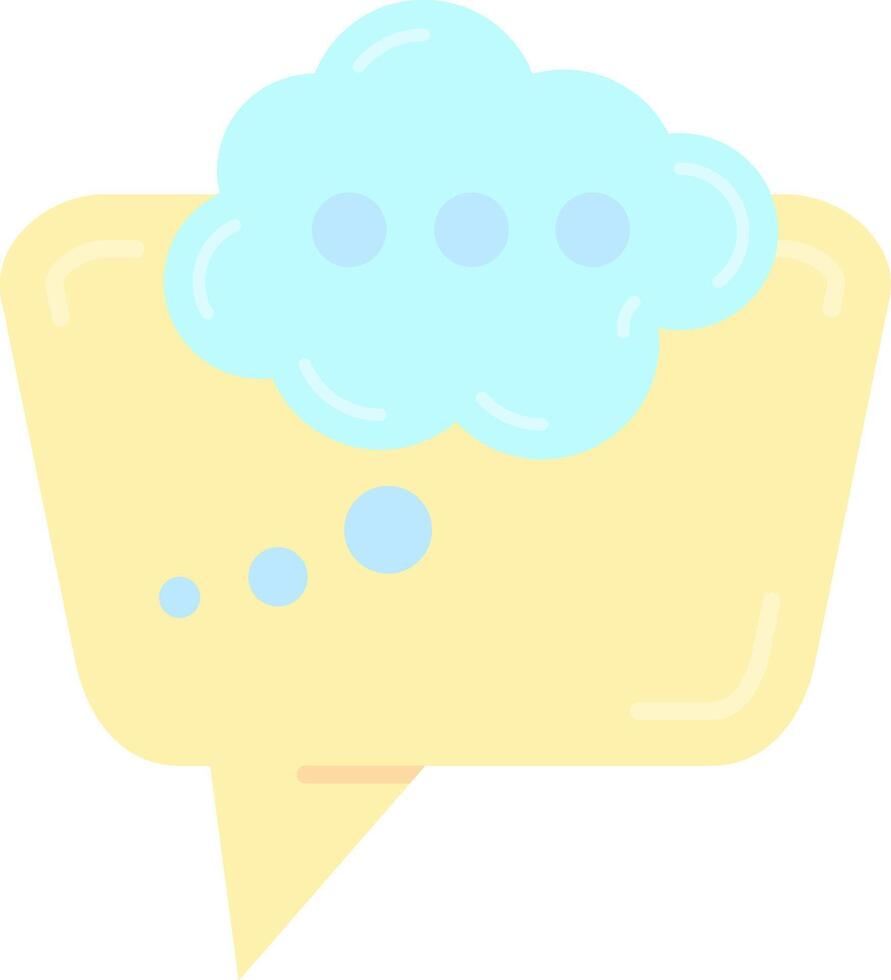 Thinking Flat Light Icon vector