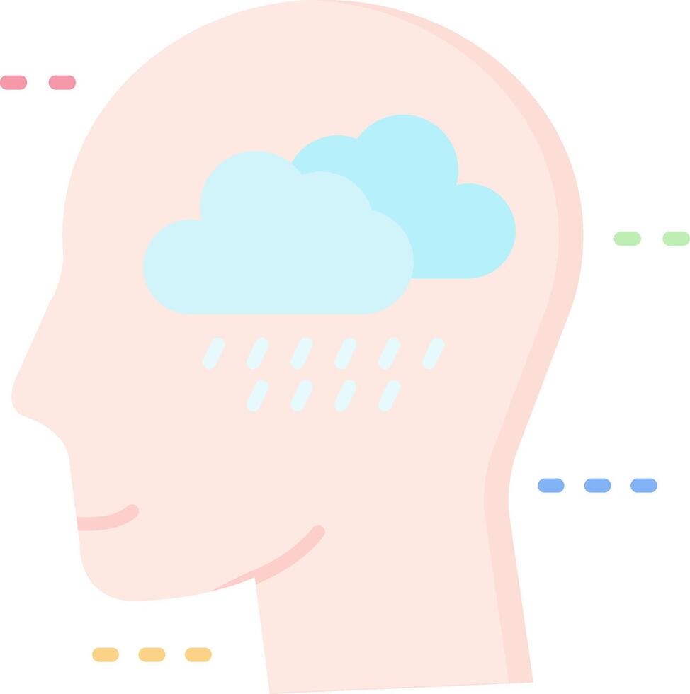 Depression Flat Light Icon vector