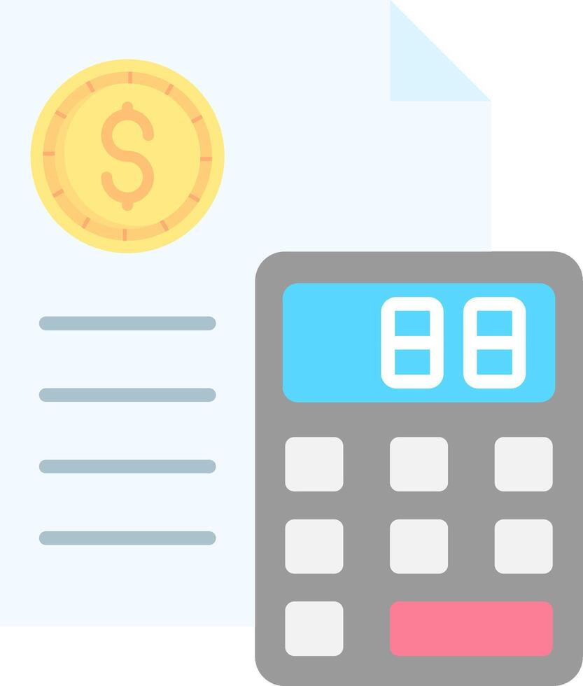 Calculator Flat Light Icon vector