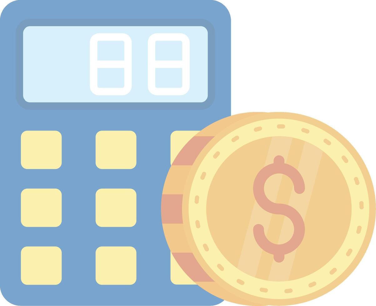 Calculator Flat Light Icon vector