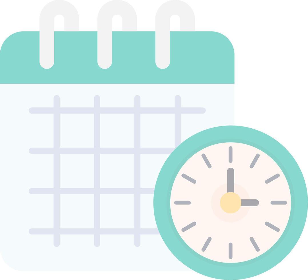 Timetable Flat Light Icon vector