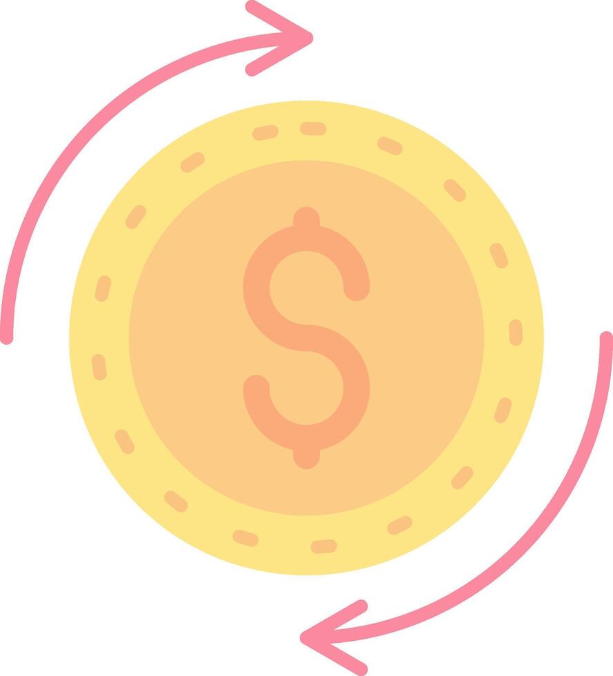Dollar Flat Light Icon vector