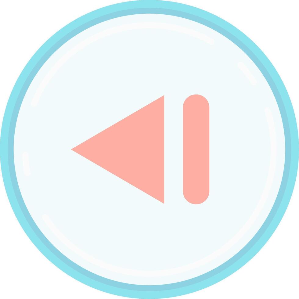 Previous Flat Light Icon vector