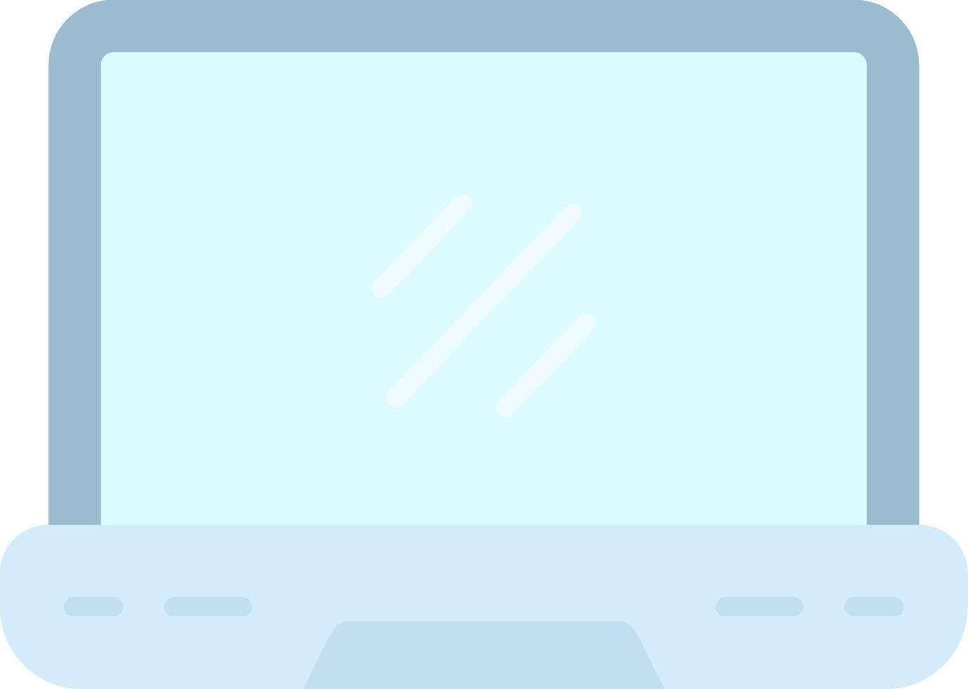 Laptop Flat Light Icon vector