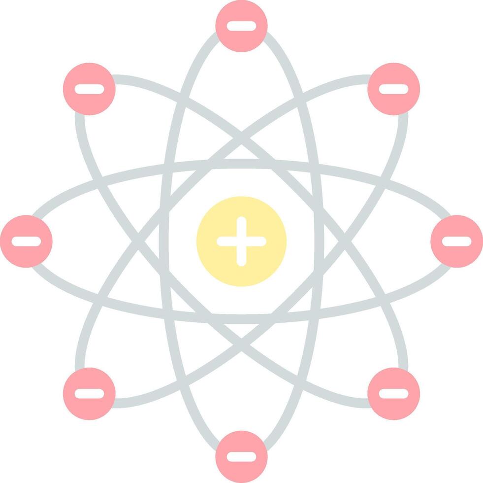 Atom Flat Light Icon vector