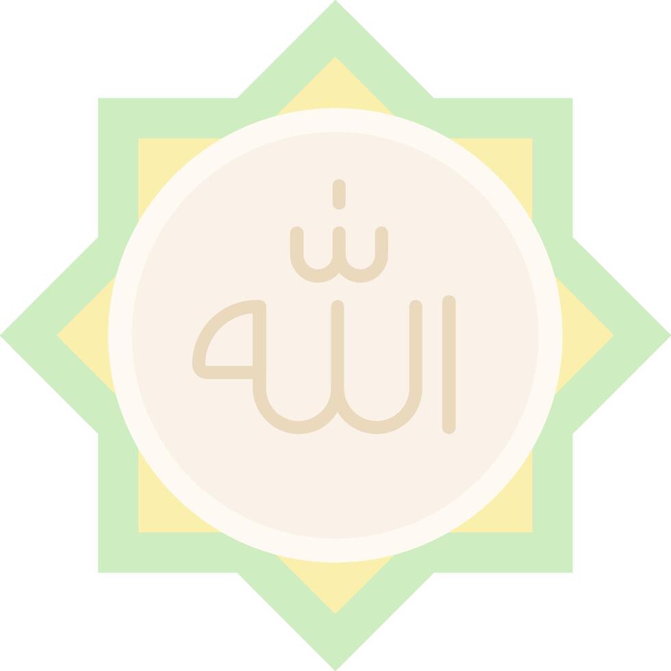 Allah Flat Light Icon vector