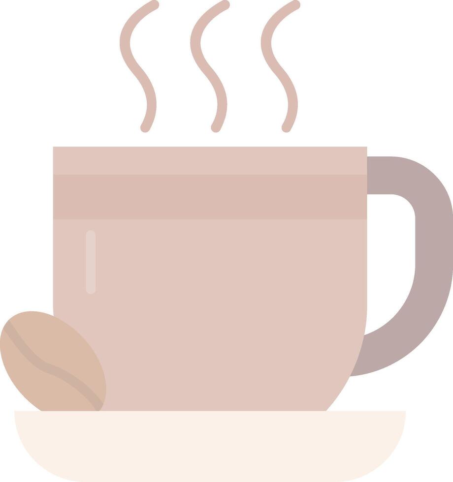 café plano ligero icono vector
