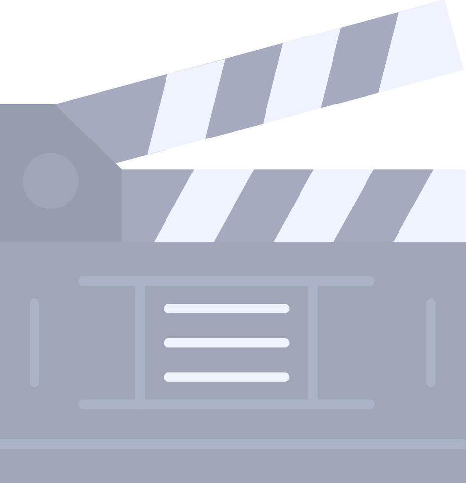 Clapperboard Flat Light Icon vector