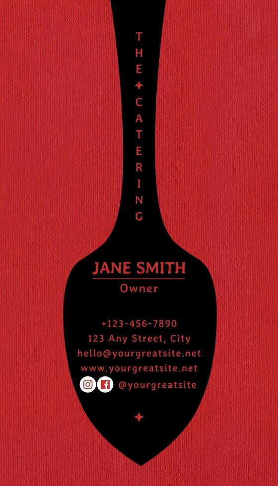 Minimalist Catering Business Card template