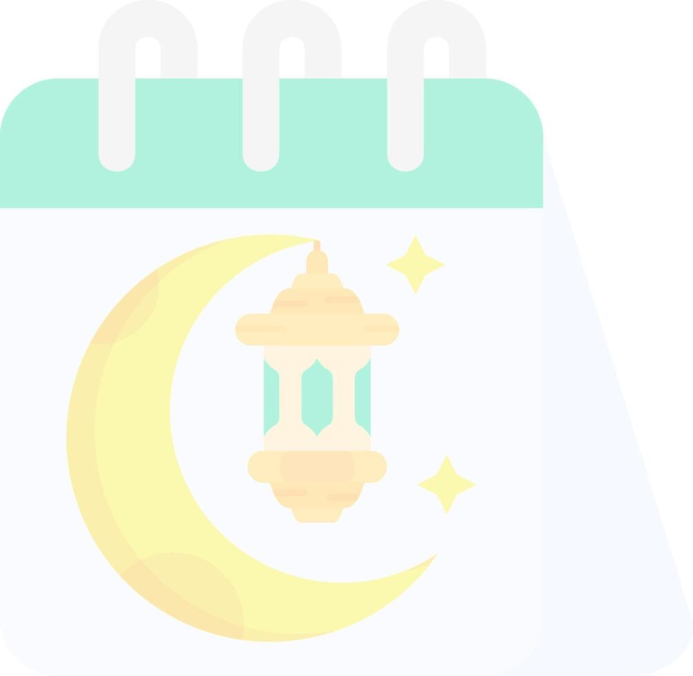 Calendar Flat Light Icon vector