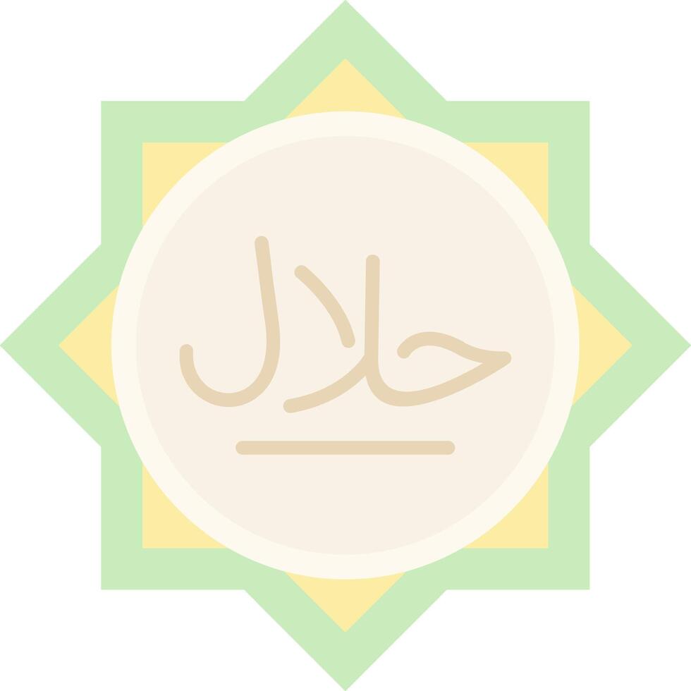 Halal Flat Light Icon vector