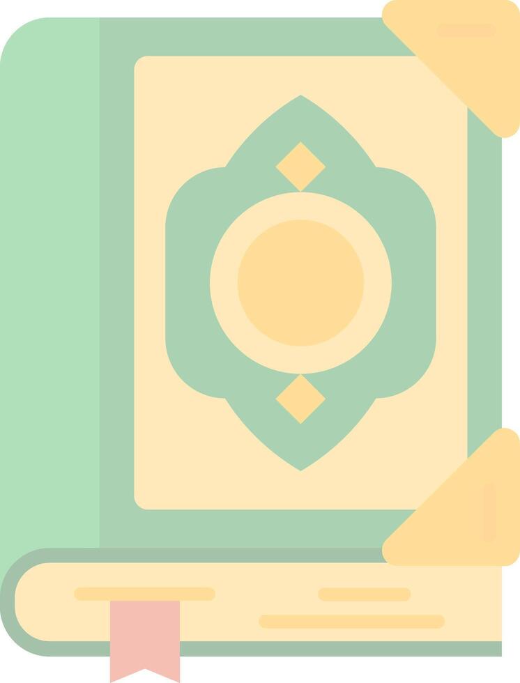 Quran Flat Light Icon vector