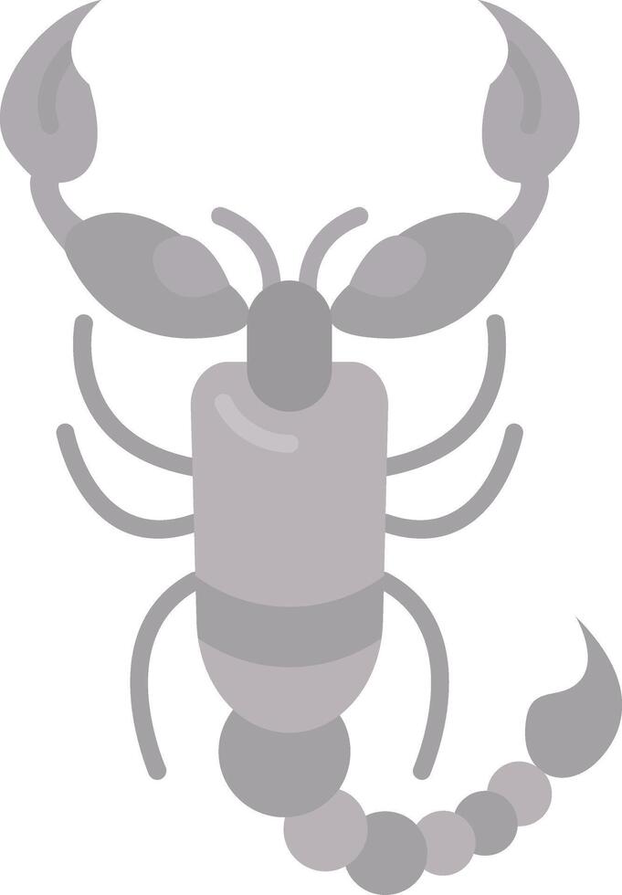 Scorpion Flat Light Icon vector