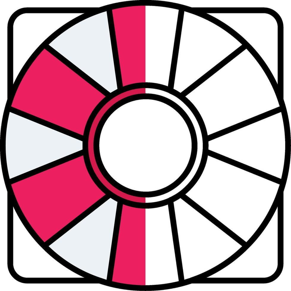 Support Filled Half Cut Icon vector