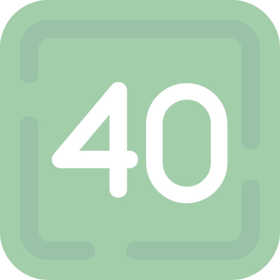 Forty Flat Light Icon vector