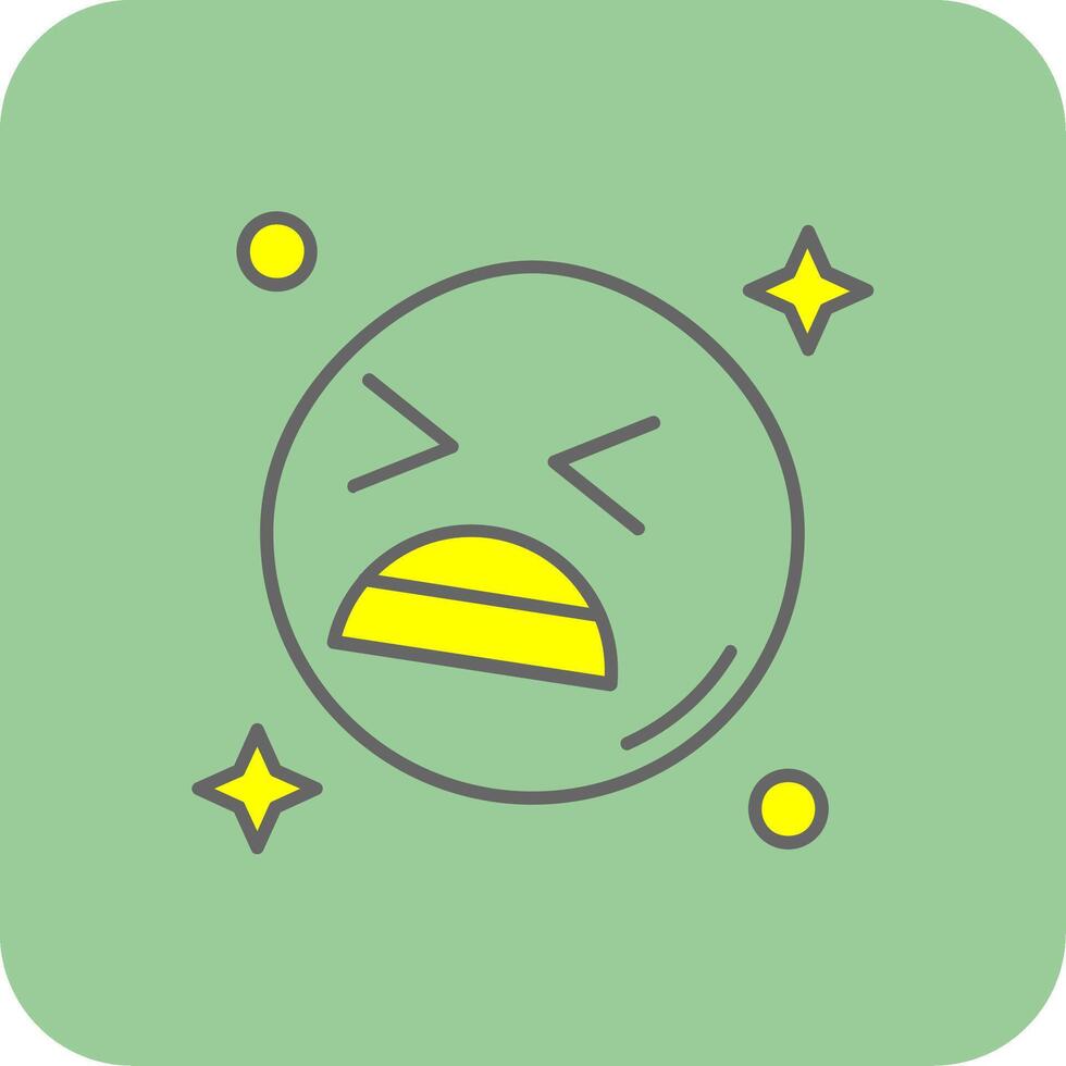 Anguish Filled Yellow Icon vector