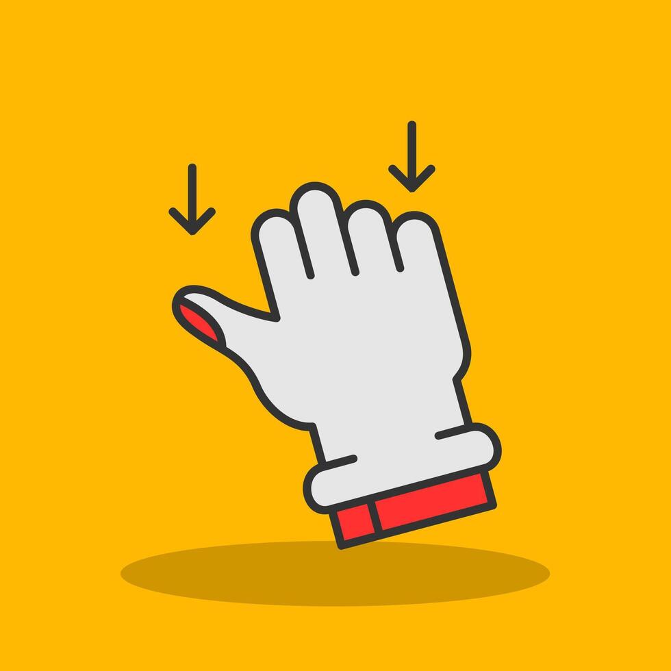 Drag Filled Shadow Icon vector
