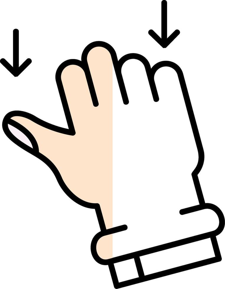 Drag Filled Half Cut Icon vector