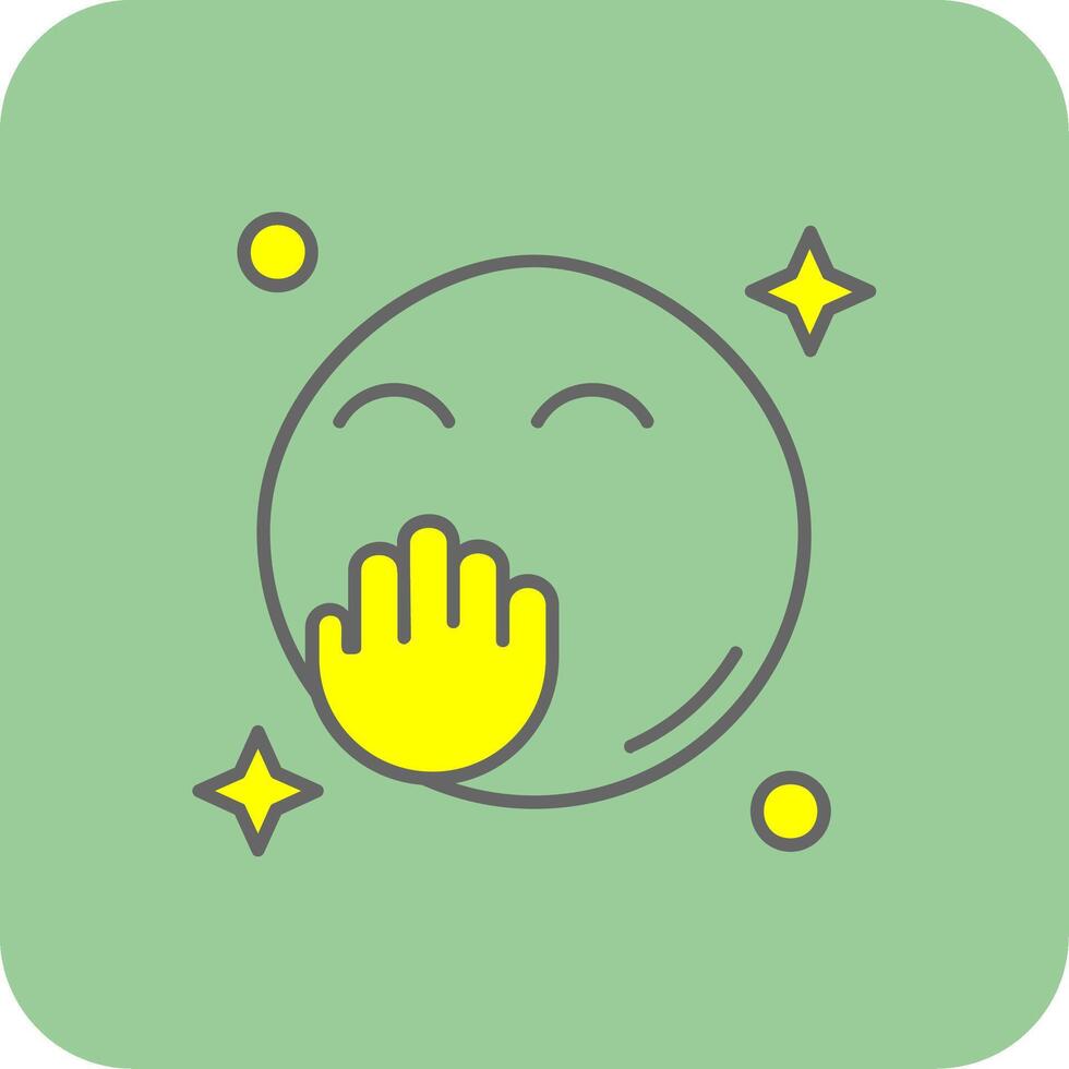 Blush Filled Yellow Icon vector