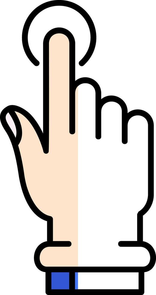 Tap Filled Half Cut Icon vector