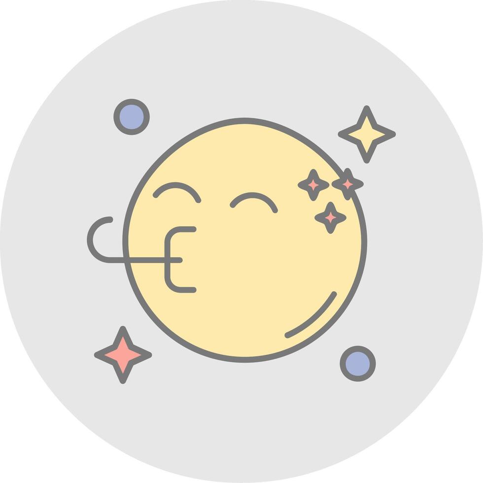 Congratulation Line Filled Light Circle Icon vector