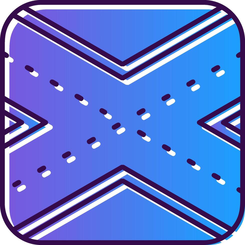 Runway Gradient Filled Icon vector