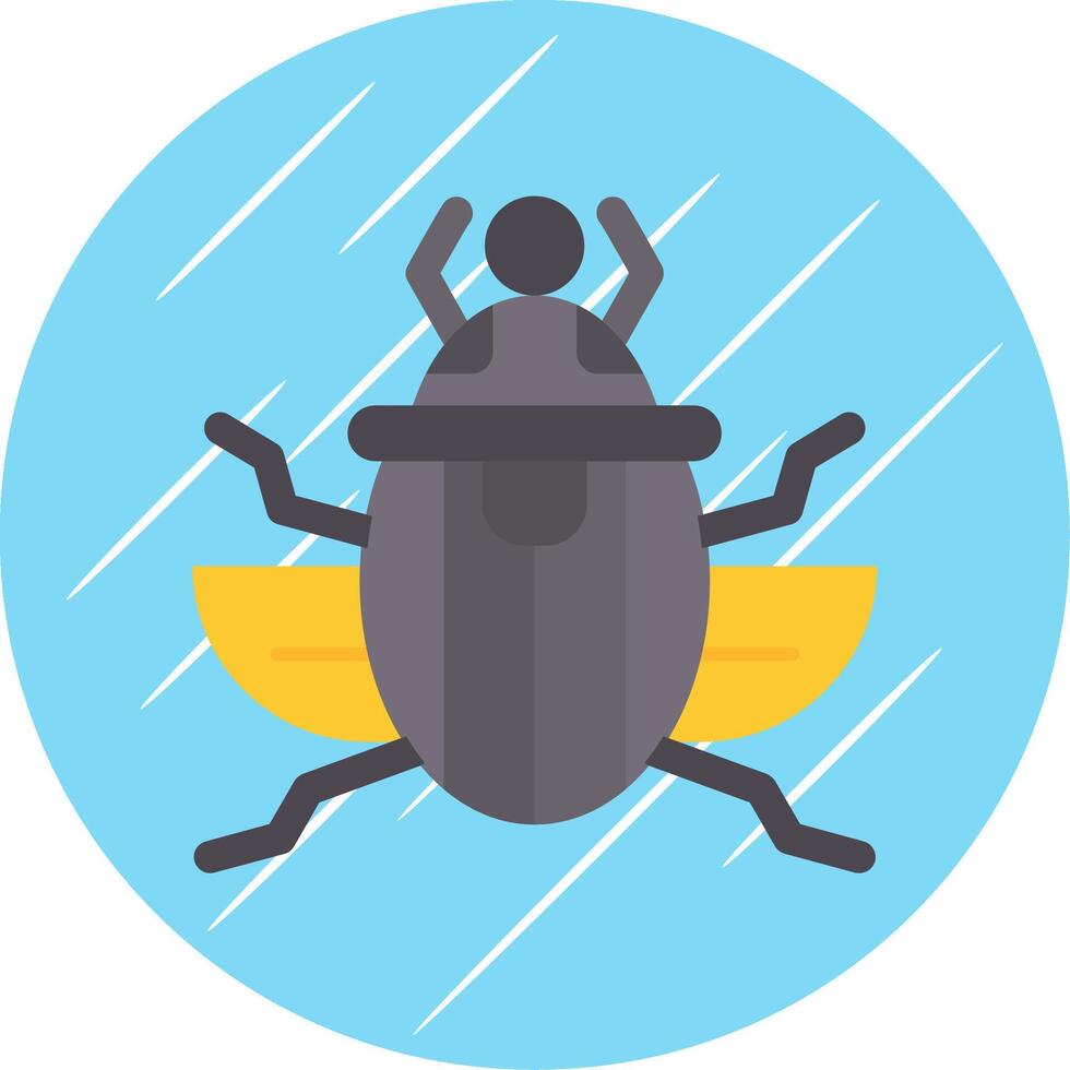 Scarab Flat Blue Circle Icon vector