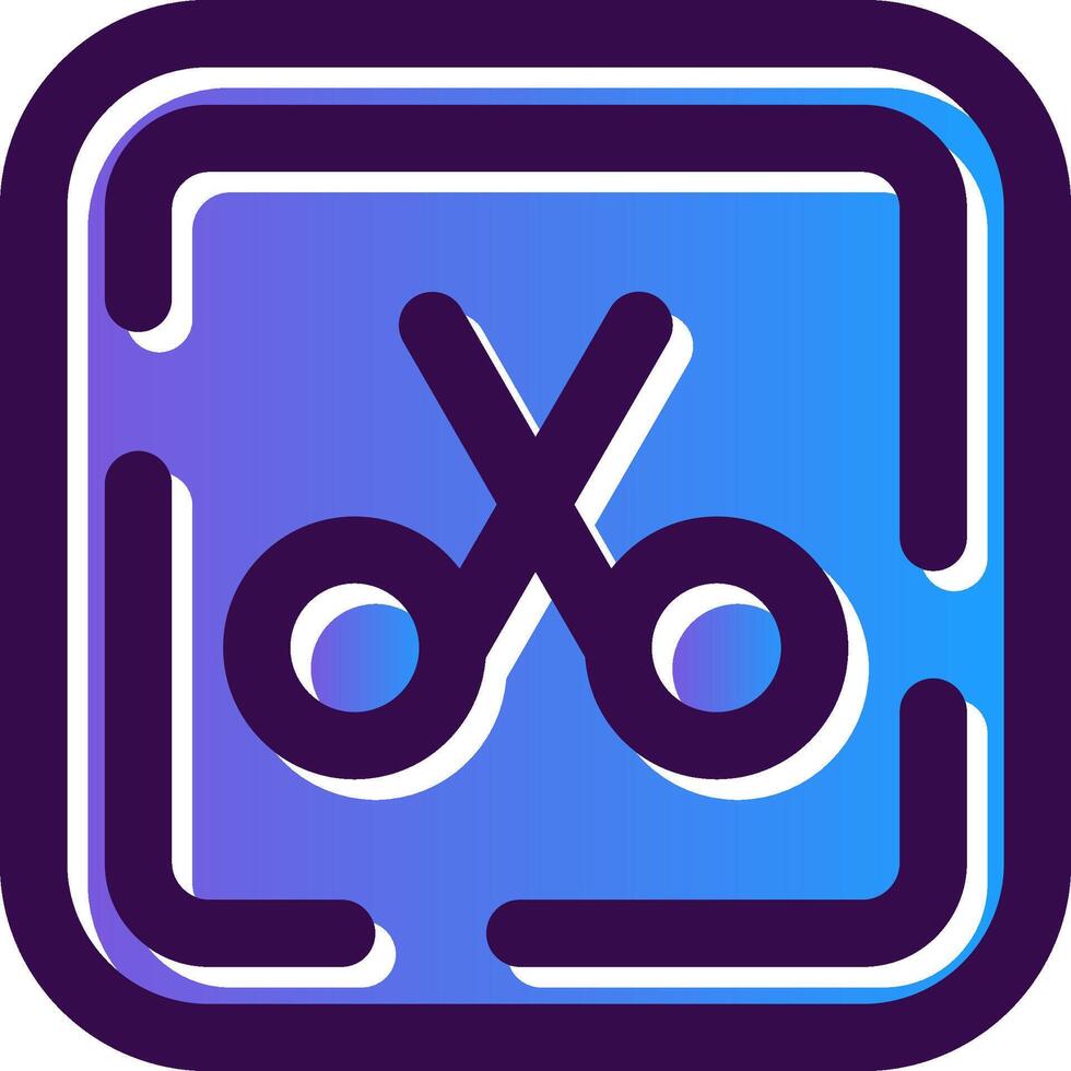 Scissor Gradient Filled Icon vector