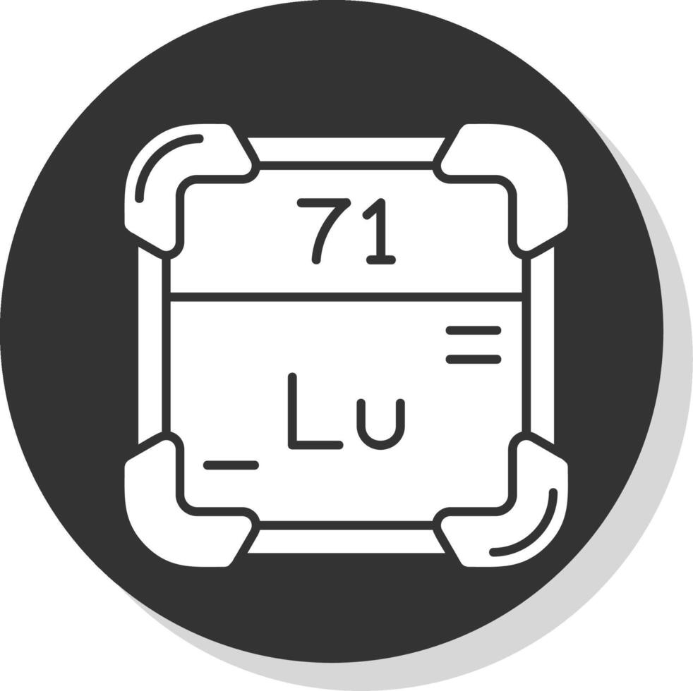 Lutetium Glyph Grey Circle Icon vector