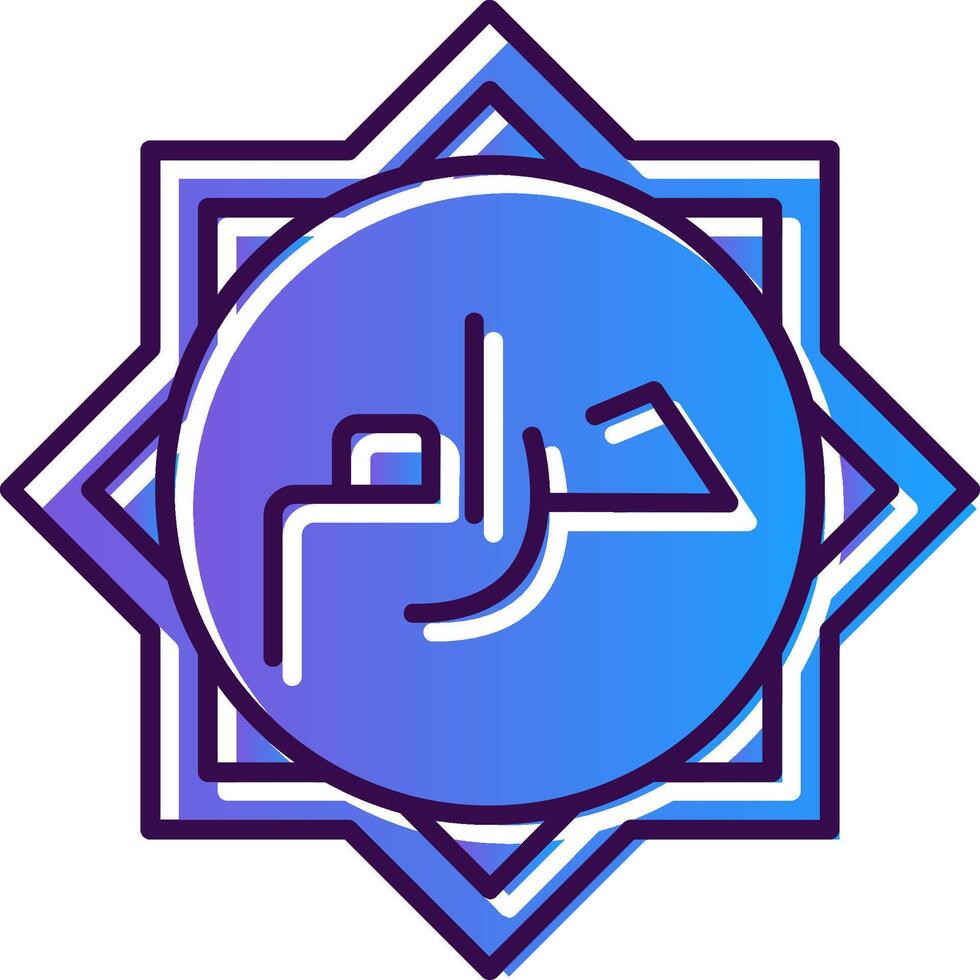 Haram Gradient Filled Icon vector