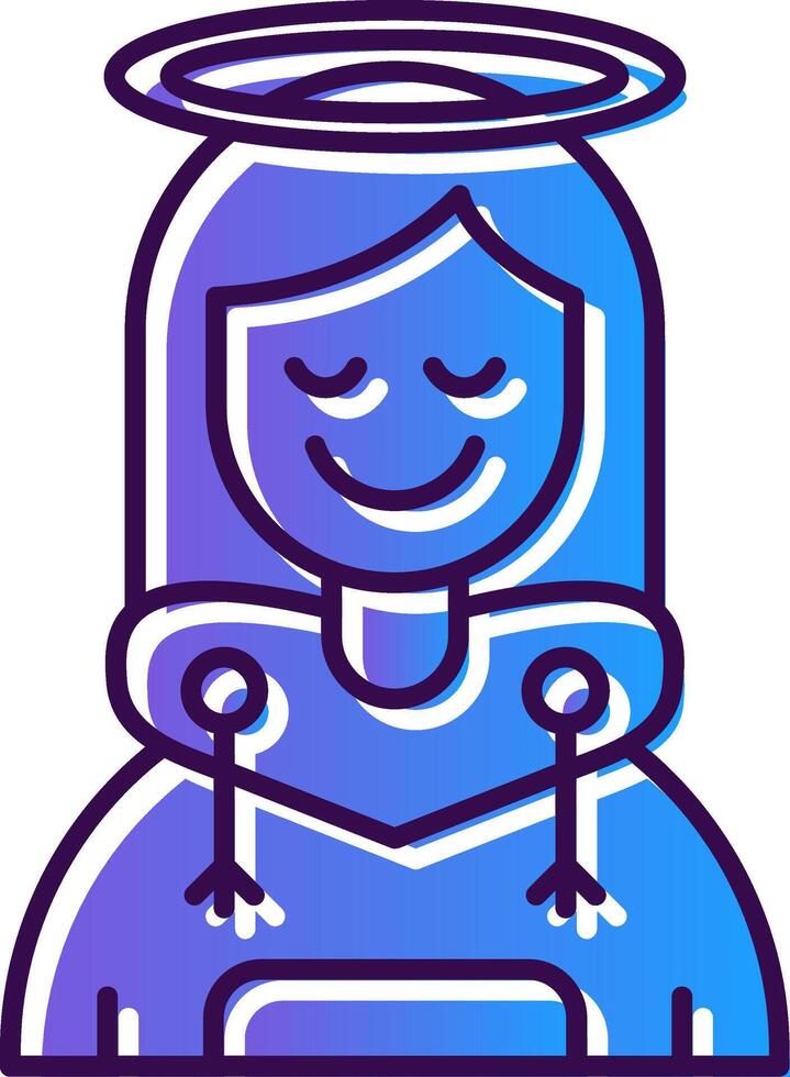 Angel Gradient Filled Icon vector