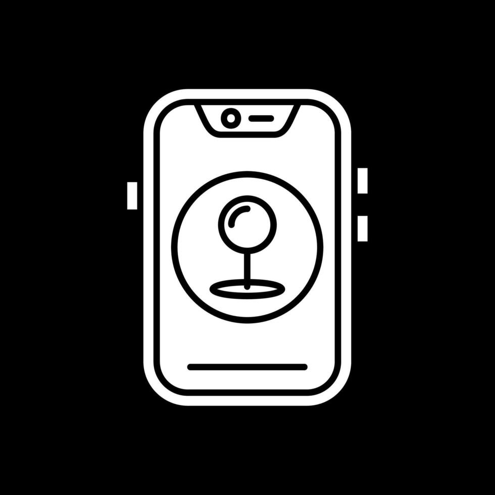 Pin Glyph Inverted Icon vector