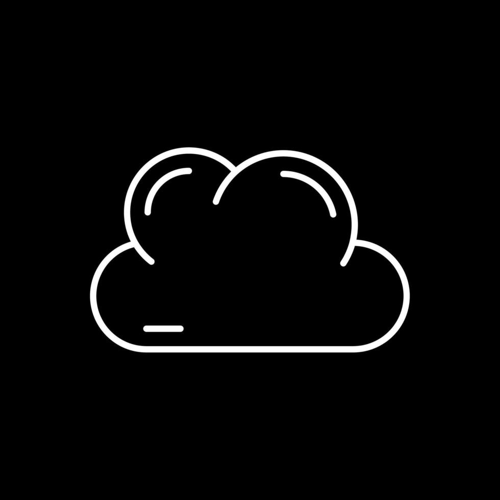 Cloud Line Inverted Icon vector