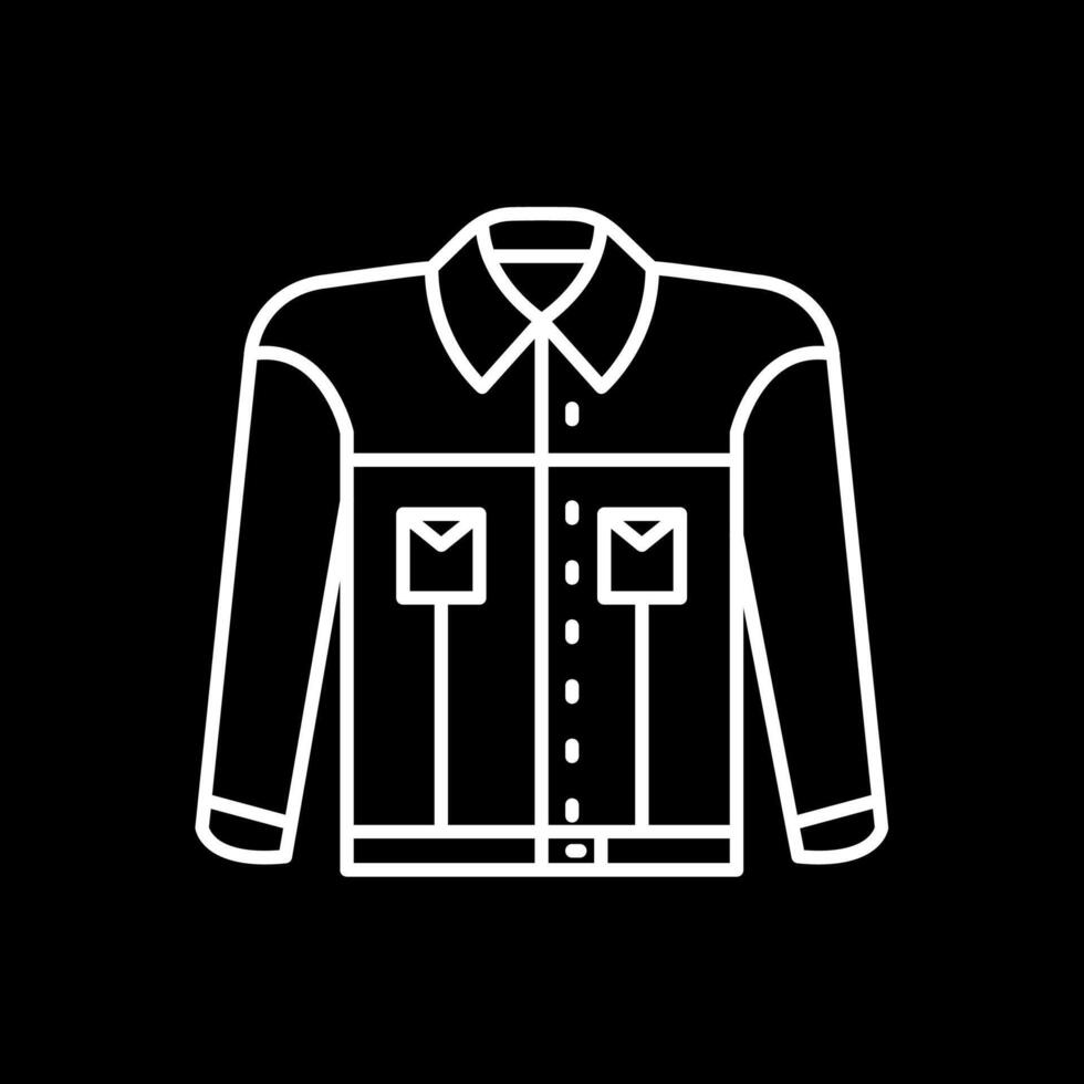 icono de línea de chaqueta invertida vector