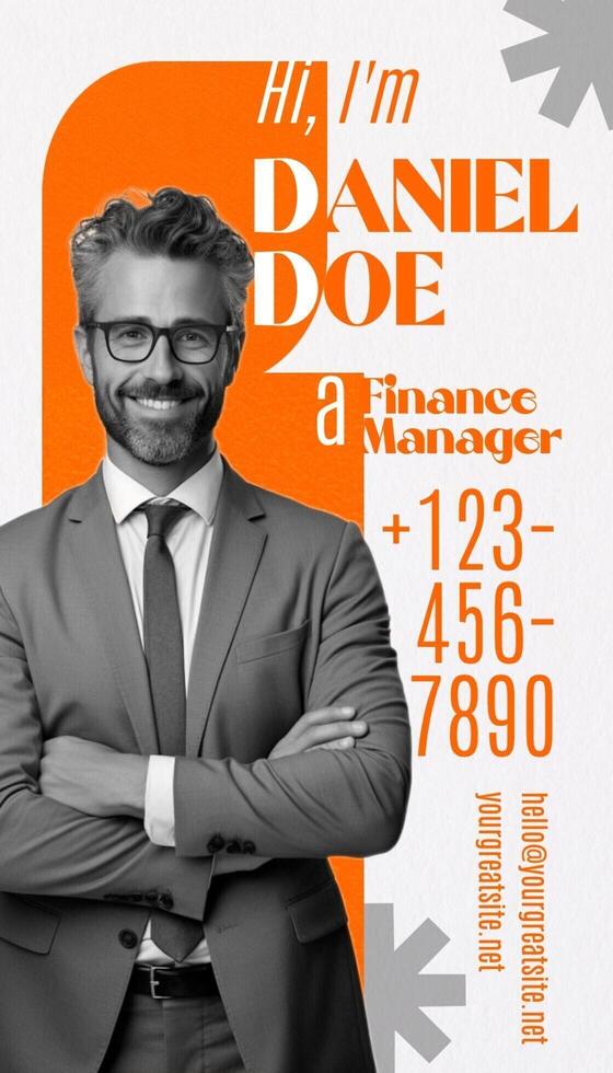 Finance Manager Business Card Template