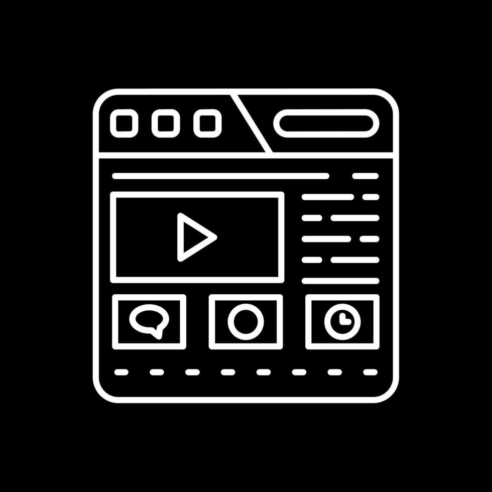 Website Line Inverted Icon vector