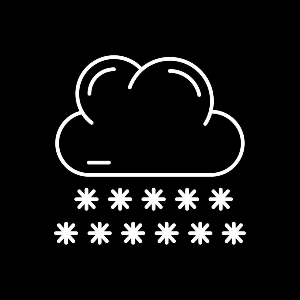 Snowy Line Inverted Icon vector