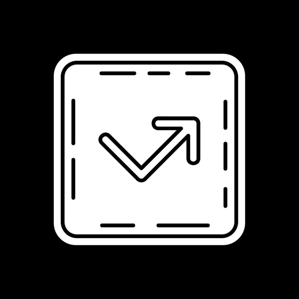 Bounce Glyph Inverted Icon vector