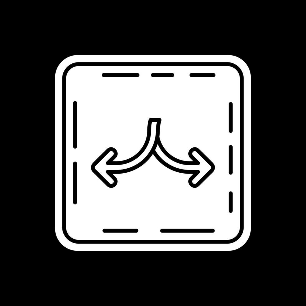 Shuffle Glyph Inverted Icon vector