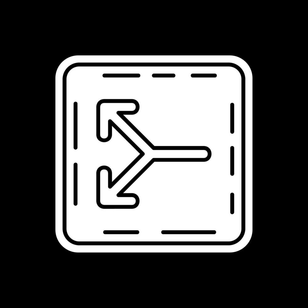 Split Glyph Inverted Icon vector